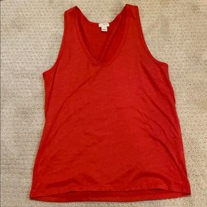 J Crew Red V Neck Tank